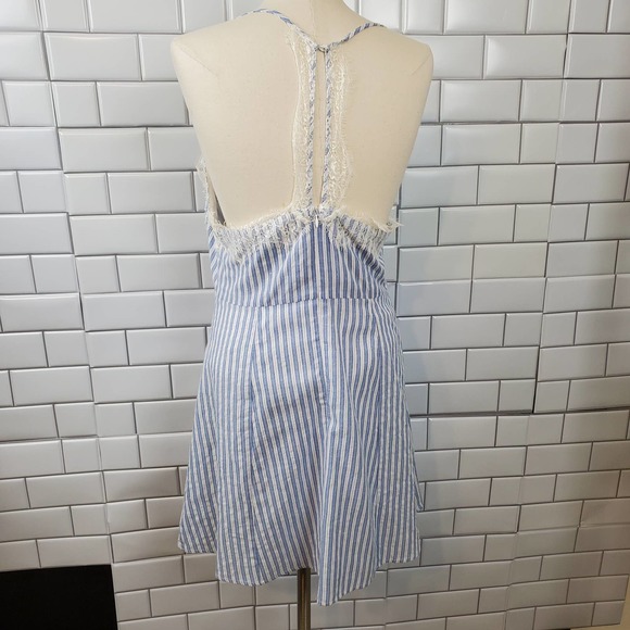 LUSH | BOUTIQUE IVY & LEO STRIPED LACE SUNDRESS SLIP DRESS WOMEN'S LARGE NWT - Picture 10 of 17